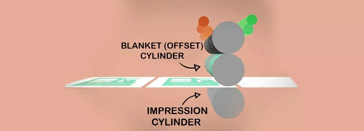 Visual representation of Impression Cylinder: Transferring Ink onto Paper: 