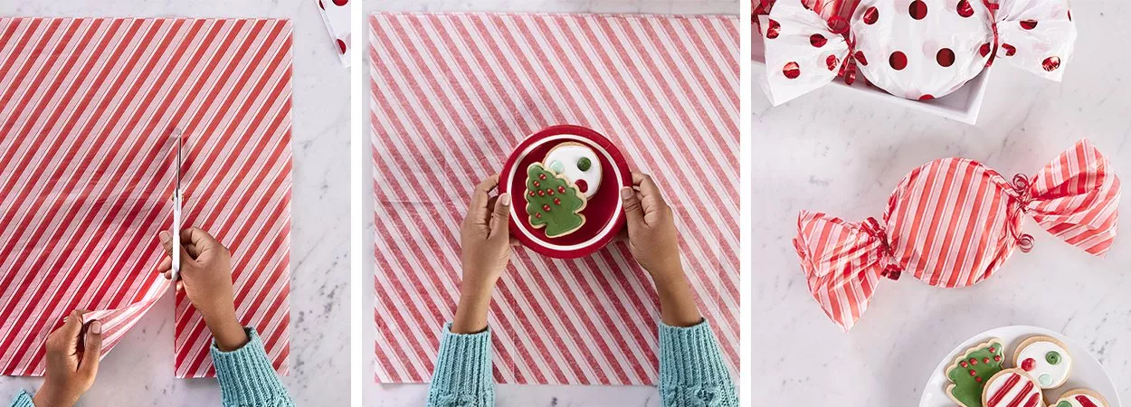 Crepe-Paper-as-Your-Christmas-Cookie-Wrapping